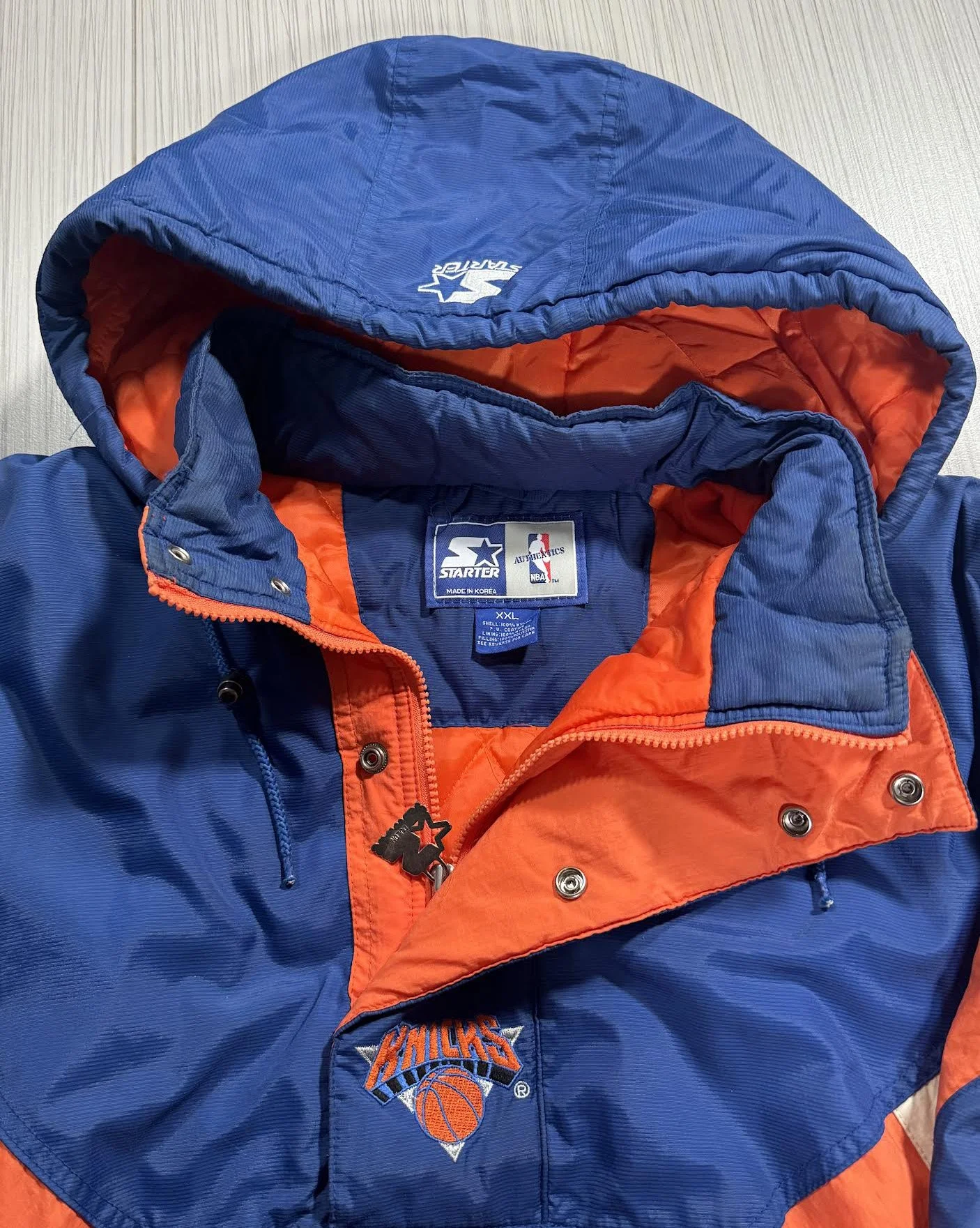 Vintage Starter New York Knicks Pullover Jacket (Size XXL) — RootsBK
